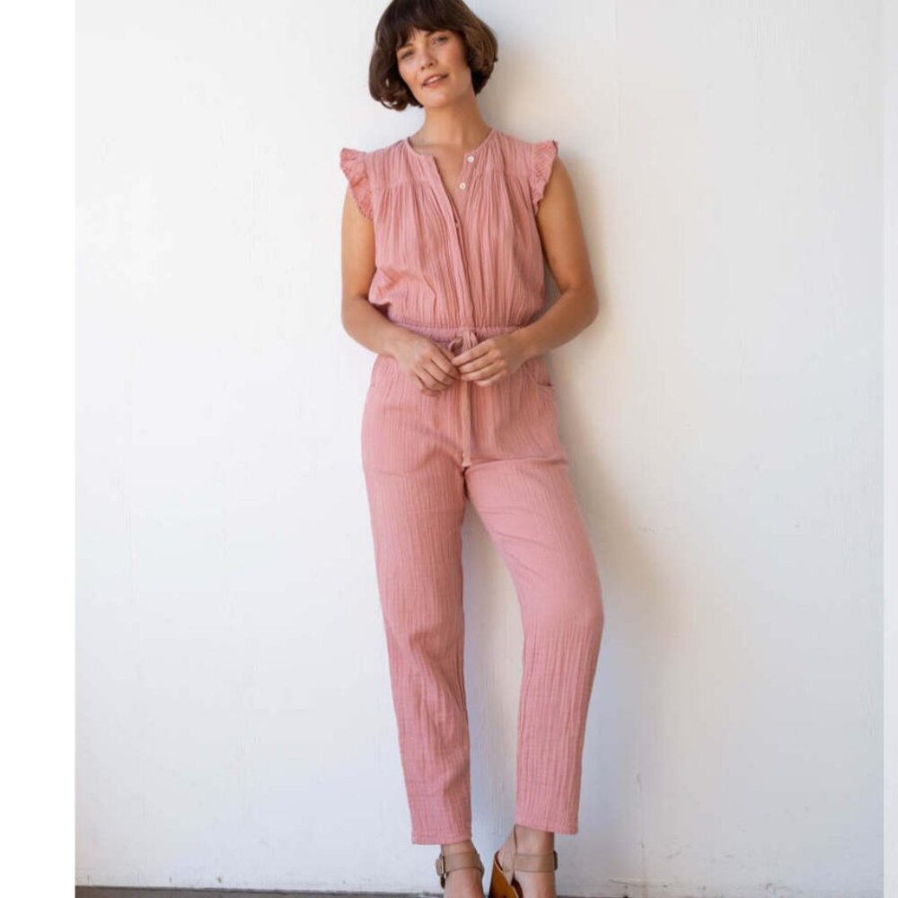 Xirena  Loghan Cotton Gauze Jumpsuit in Sugar Size XS NWT